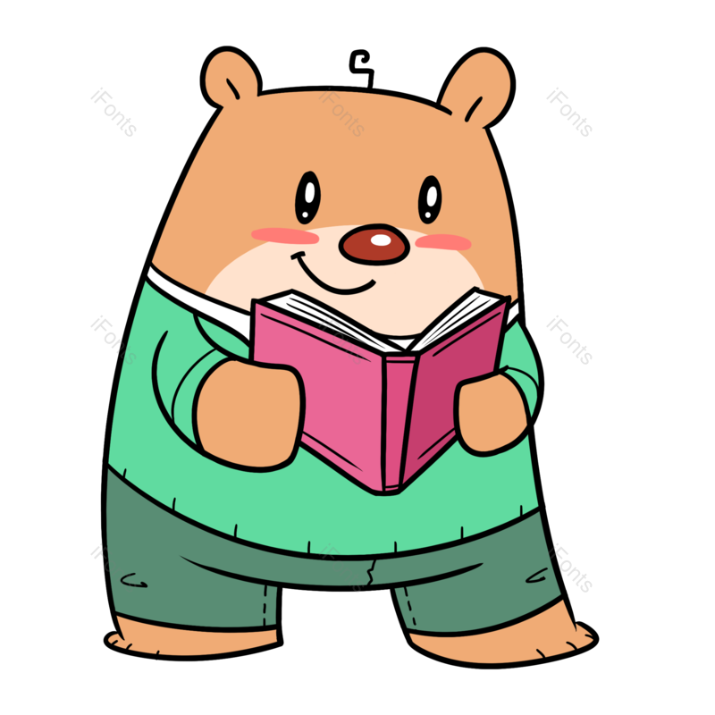 装饰图片,卡通元素,插画PNG,小熊免抠素材